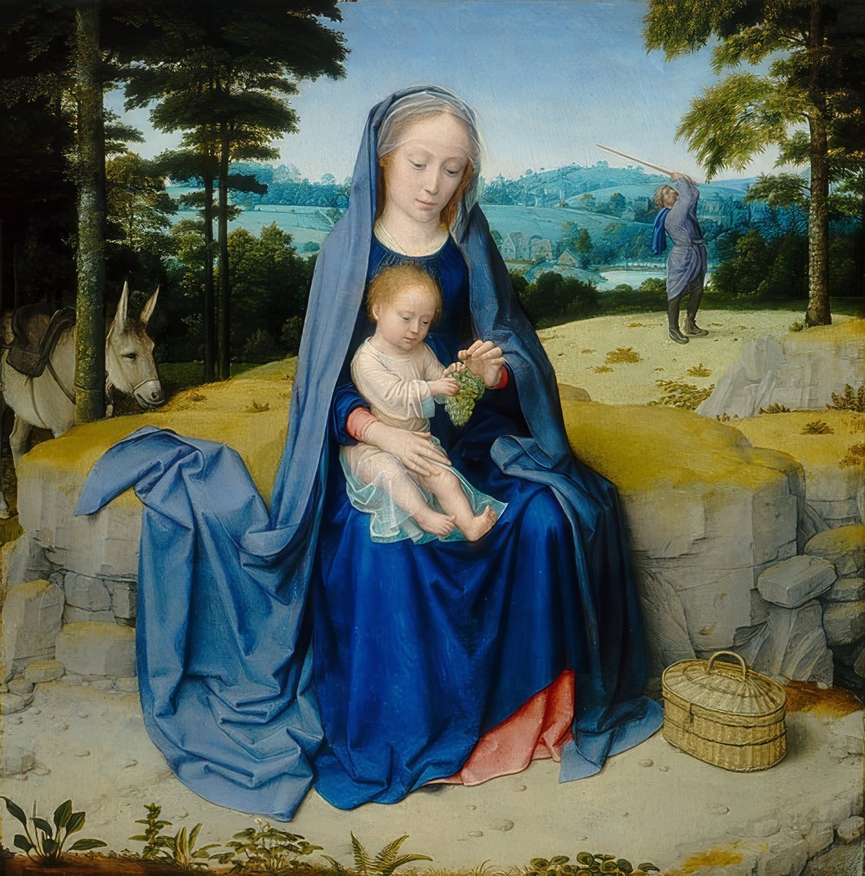 Hvil på flyturen til Egypt. Rundt 1510 av Gerard David