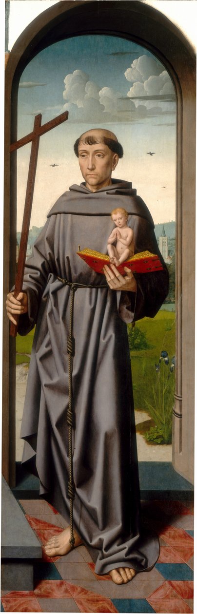 Saint Anne-altertavlen: Saint Anthony of Padua [høyre panel], ca. 15001520. av Gerard David