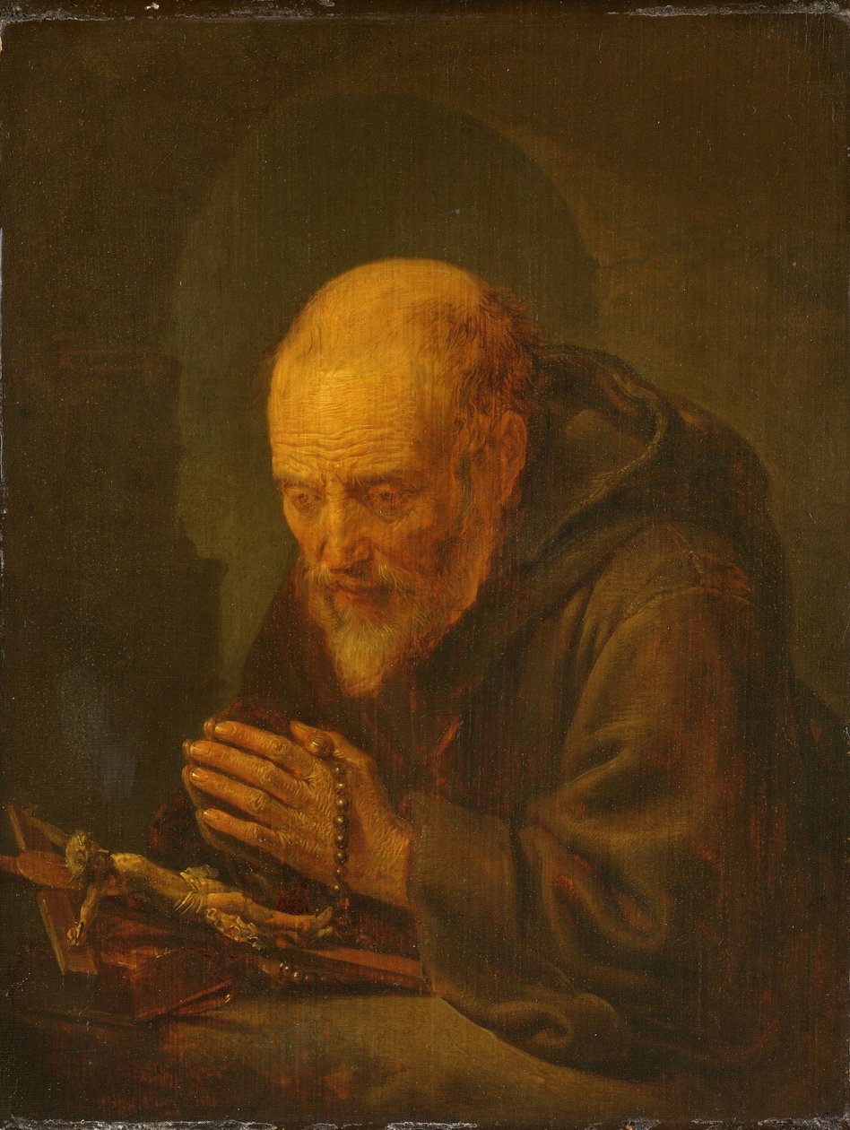 En Hermitin bønn av Gerrit Dou