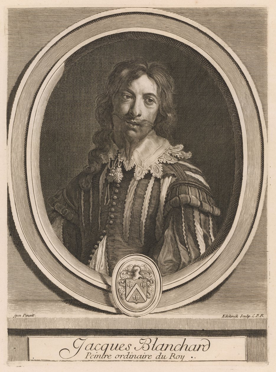 Jacques Blanchard, fra boken Les hommes illustres ..., bind II, av Charles Perrault av Gérard Edelinck