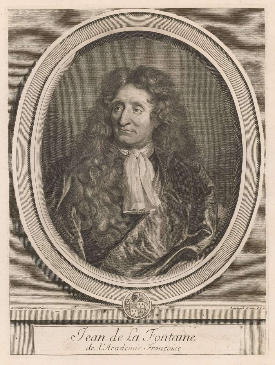 Jean de La Fontaine, fra boken Les hommes illustres..., bd. I, av Charles Perrault av Gérard Edelinck