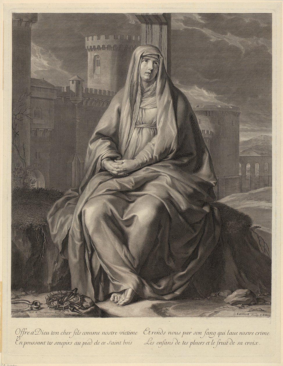 Portrett av Charles-Maurice Le Tellier av Gérard Edelinck
