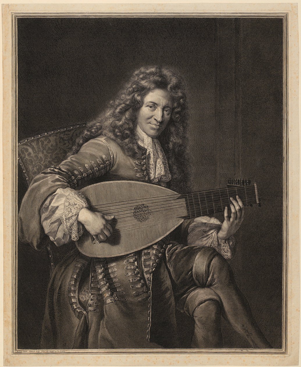 Portrett av Charles Mouton av Gérard Edelinck