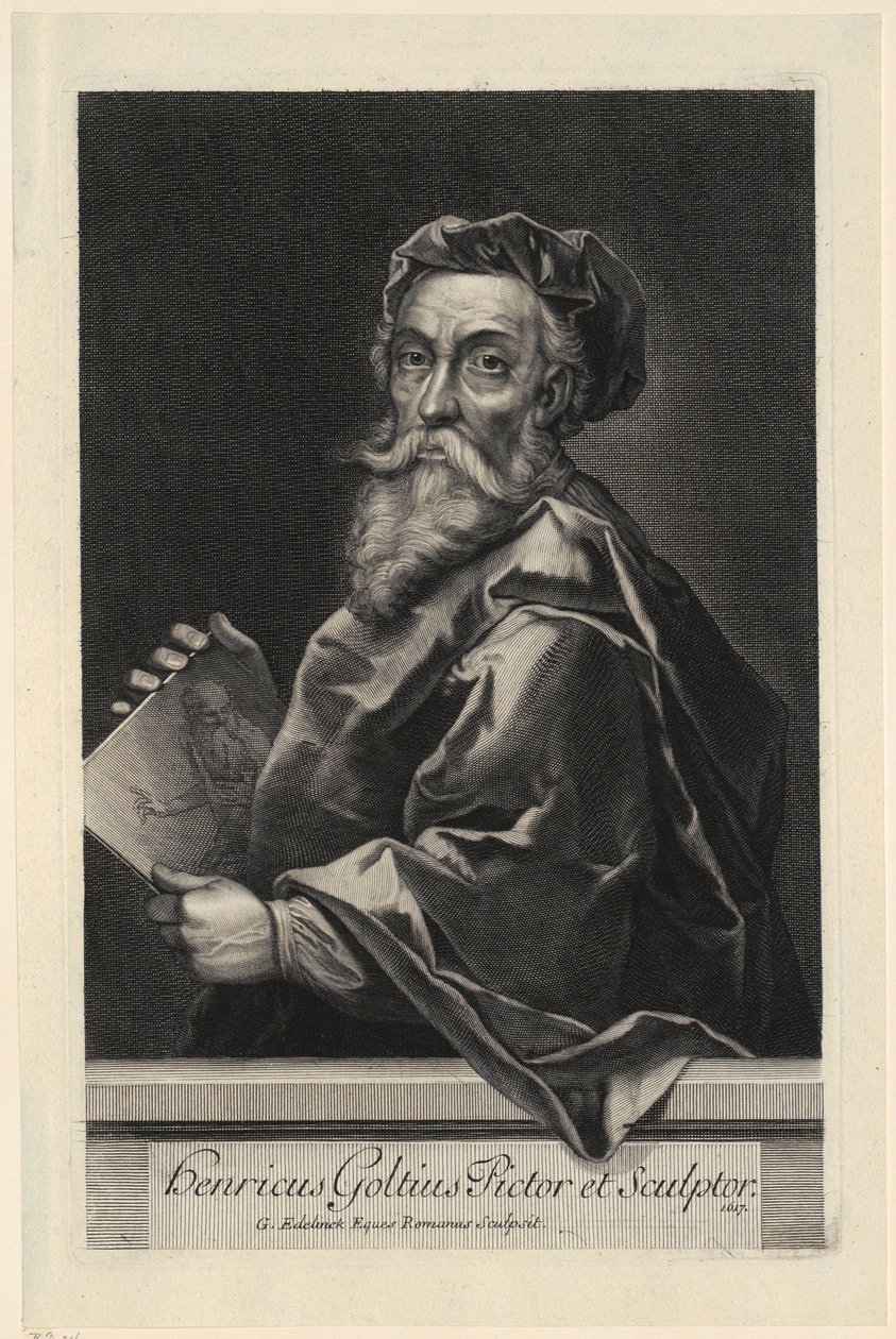 Portrett av Hendrick Goltzius av Gérard Edelinck