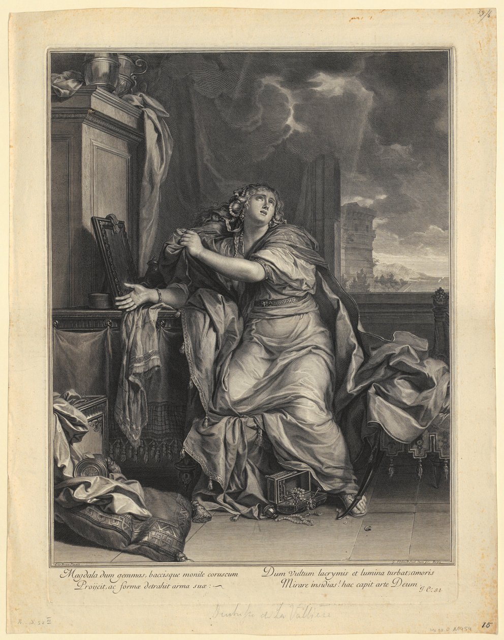 Portrett av Jean-Baptiste Santeuil av Gérard Edelinck