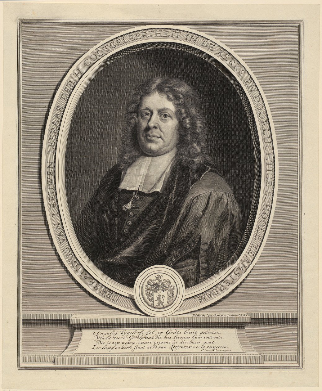 Portrett av Jules-Paul de Lionne av Gérard Edelinck