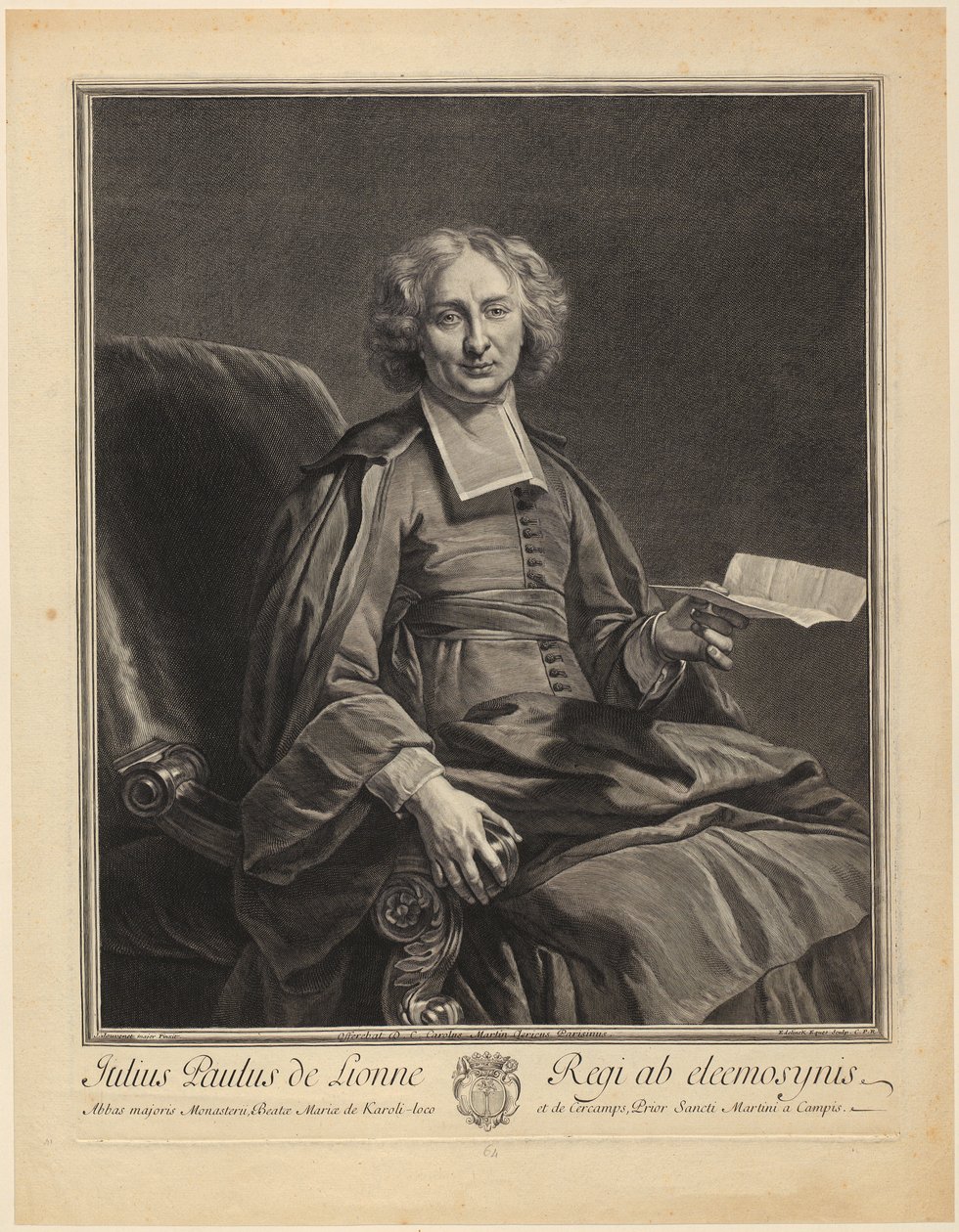 Portrett av Philippe de Champaigne av Gérard Edelinck