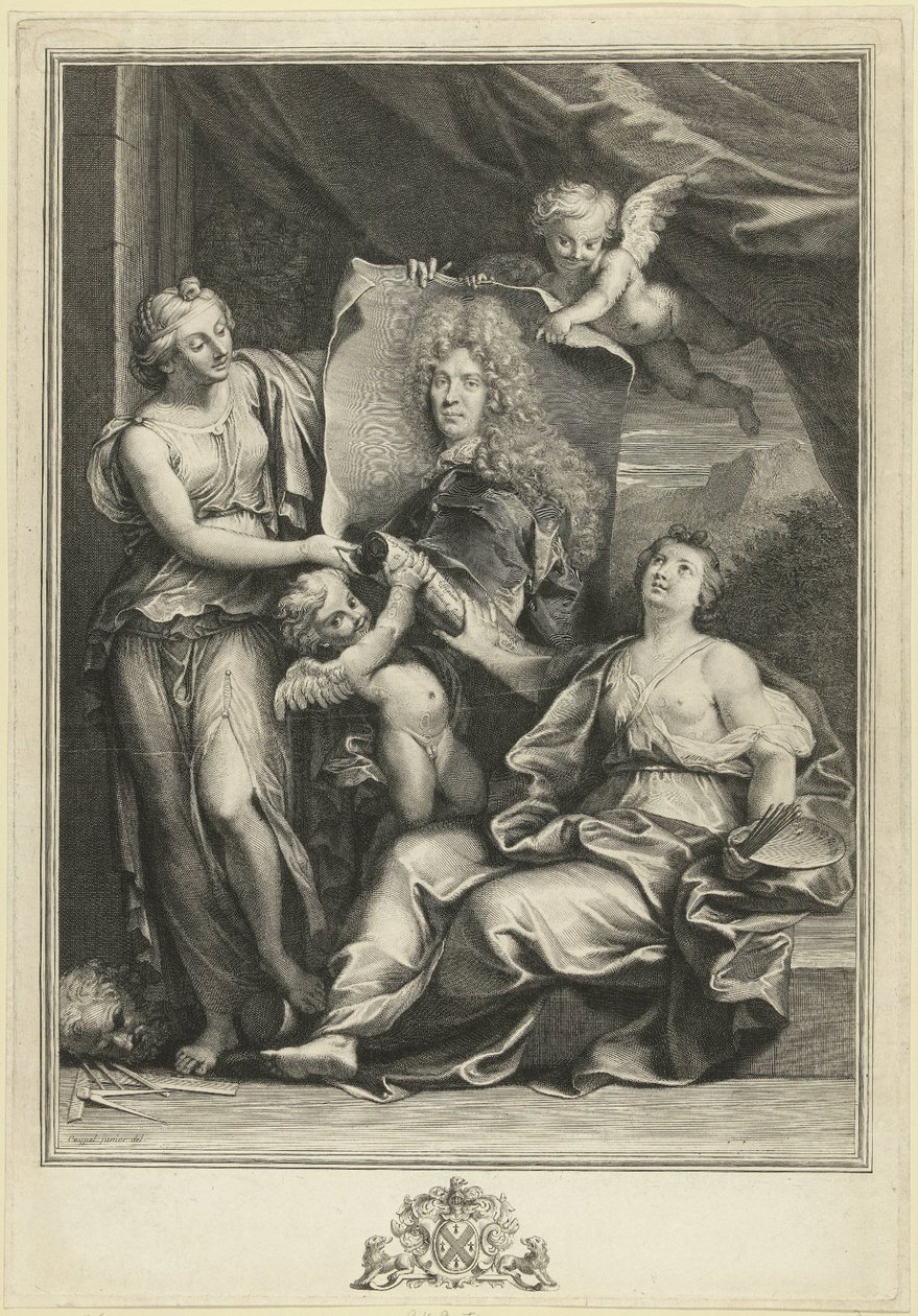 Portrett av Pierre Vincent Bertin av Gérard Edelinck