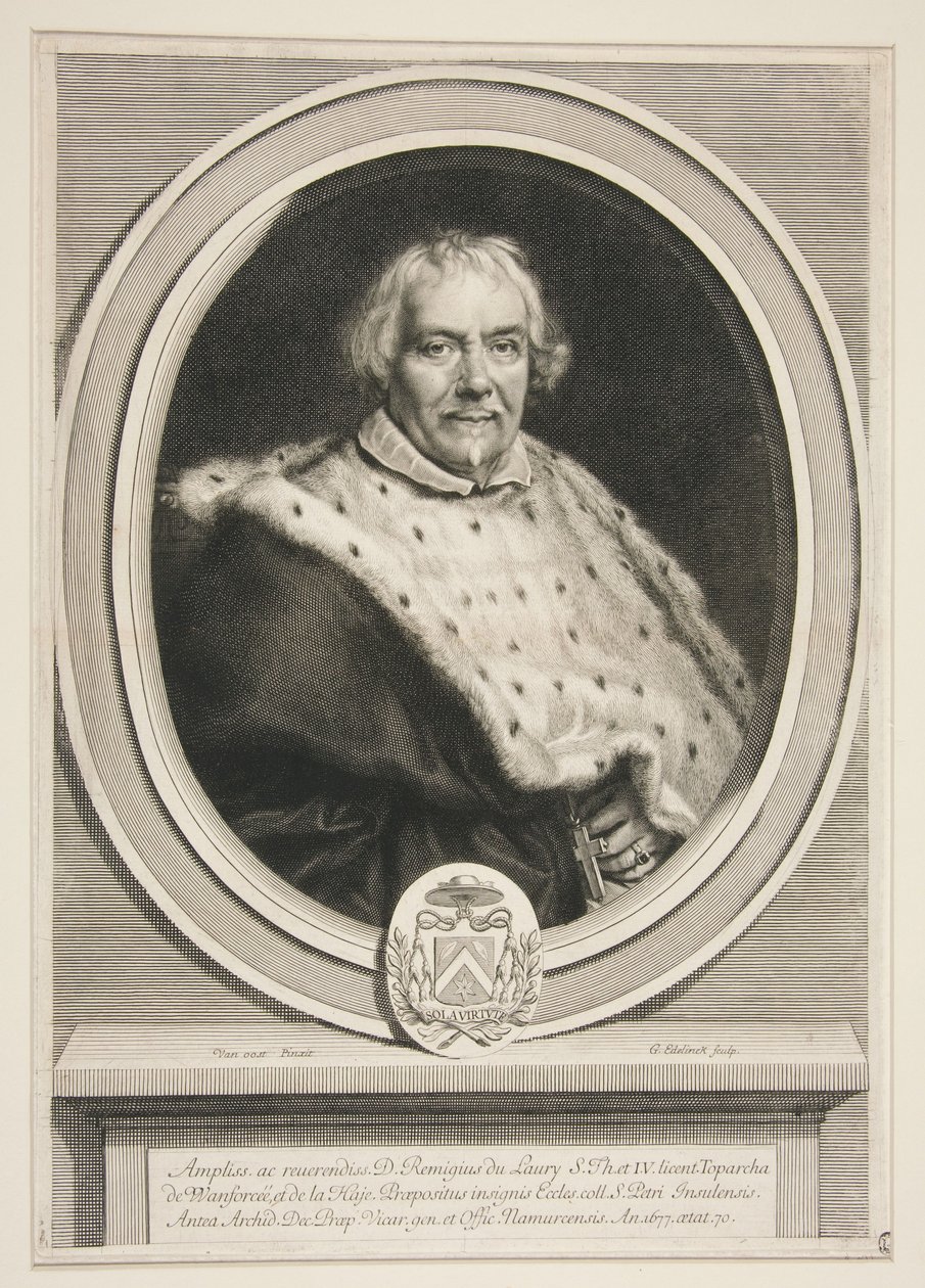 Remi Du Laury, prost ved St. Pierre i Lille av Gérard Edelinck
