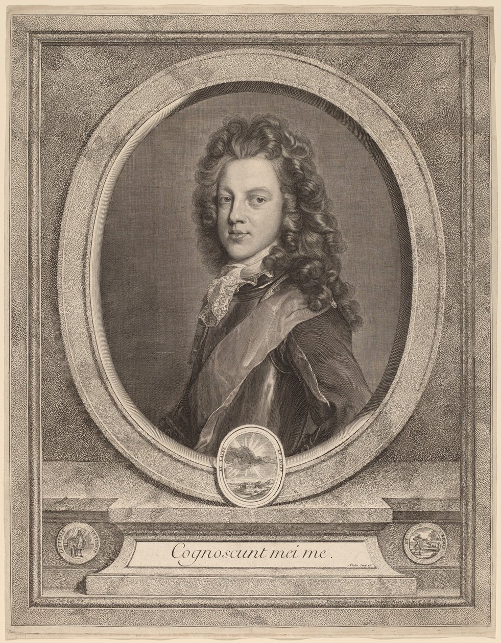 James III, prins av Wales av Gerard Edelinck after François de Troy