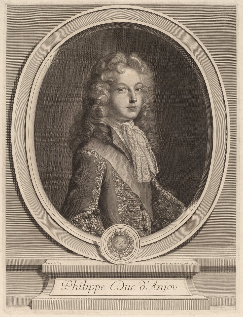 Philip, hertug av Anjou av Gerard Edelinck after François de Troy