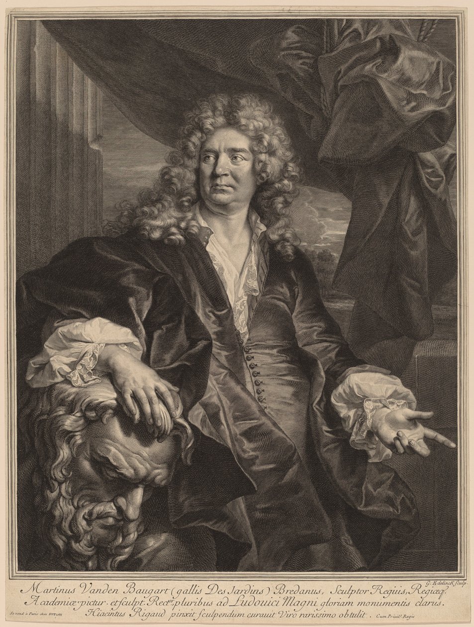 Martin Desjardins av Gerard Edelinck after Hyacinthe Rigaud