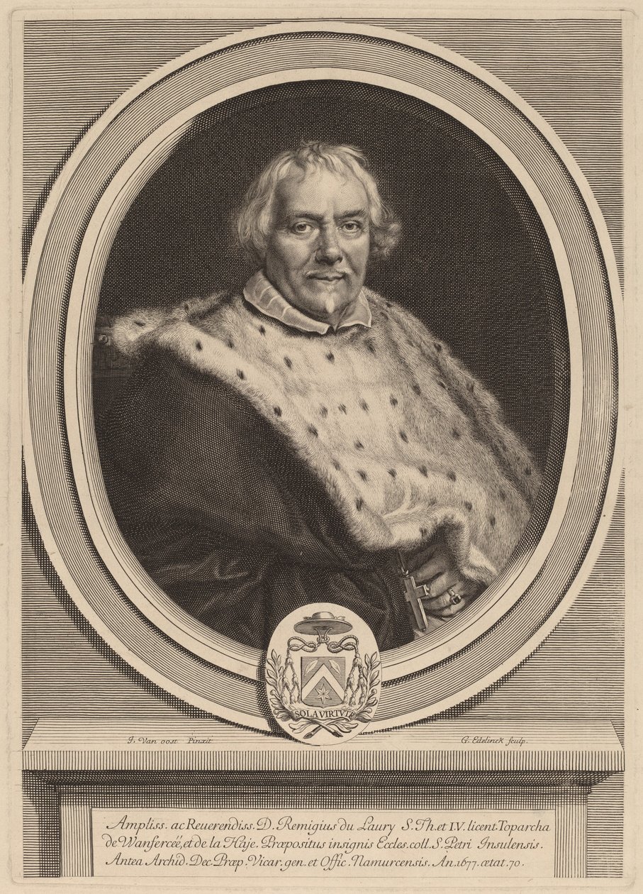 Remi Du Laura av Gerard Edelinck after Jacob van Oost II