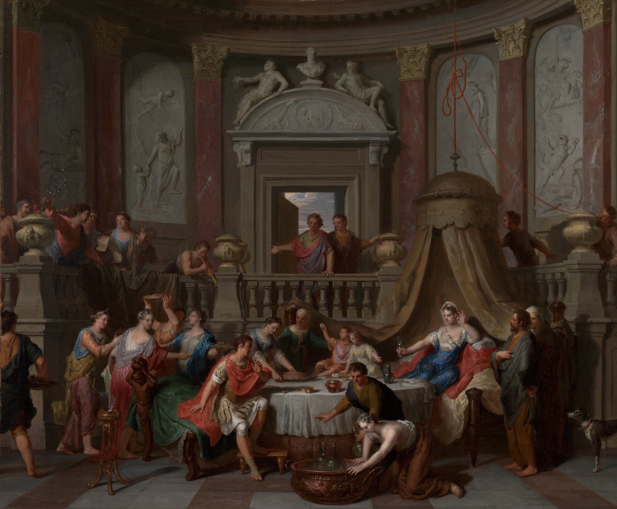 The Banket of Cleopatra, ca. 1700 (olje på lerret) av Gerard Hoet