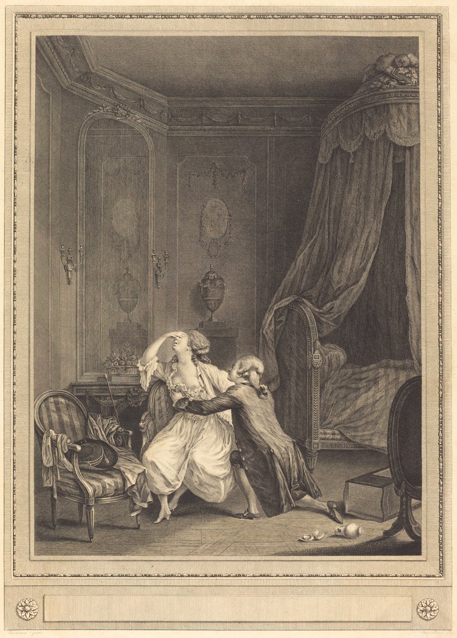 Sen omvendelse av Gerard Rene Le Vilain after Nicolas Lavreince
