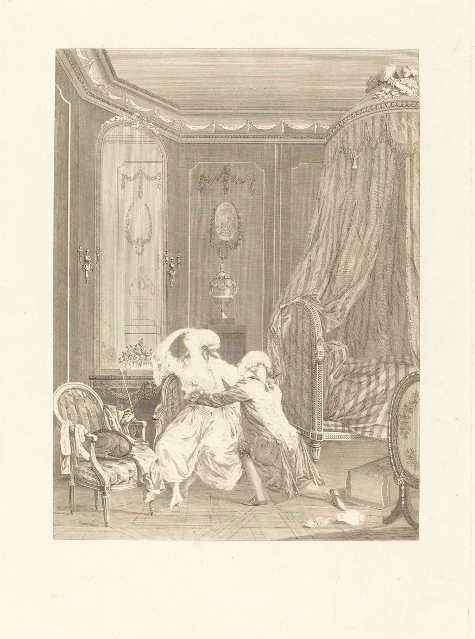 Sen omvendelse av Gerard Rene Le Vilain after Nicolas Lavreince