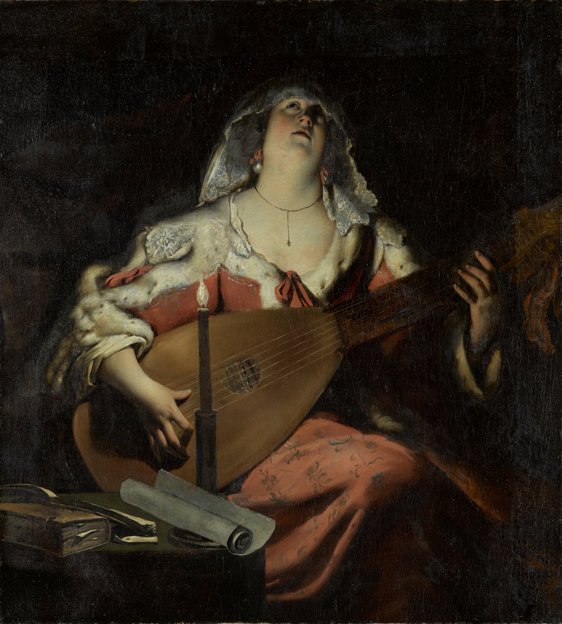 Lutespilleren, rundt 1620-tallet (olje på lerret) av Gerard Seghers