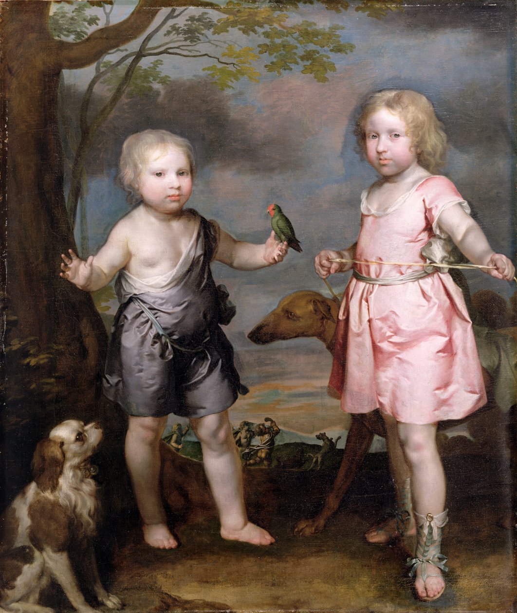 Lord John Hay og Charles, Master of Yester (senere tredje markis av Tweeddale) ca. 1670 av Gerard Soest