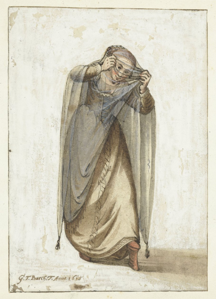 Venetiansk kurtisane av Gerard ter Borch