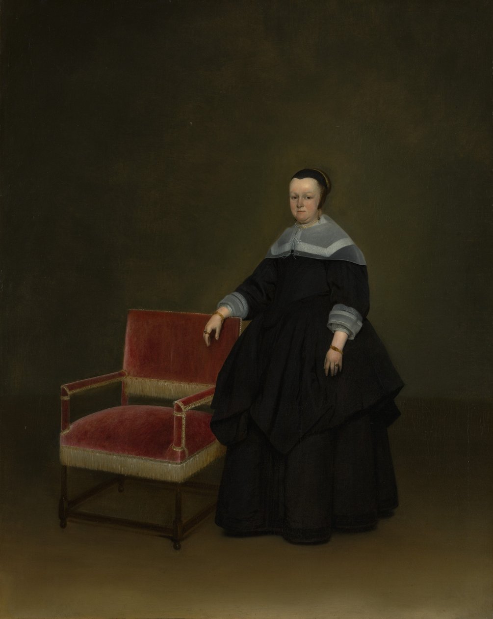 Margaretha van Haexbergen 1614-1676, ca. 1666-67. av Gerard Terborch II
