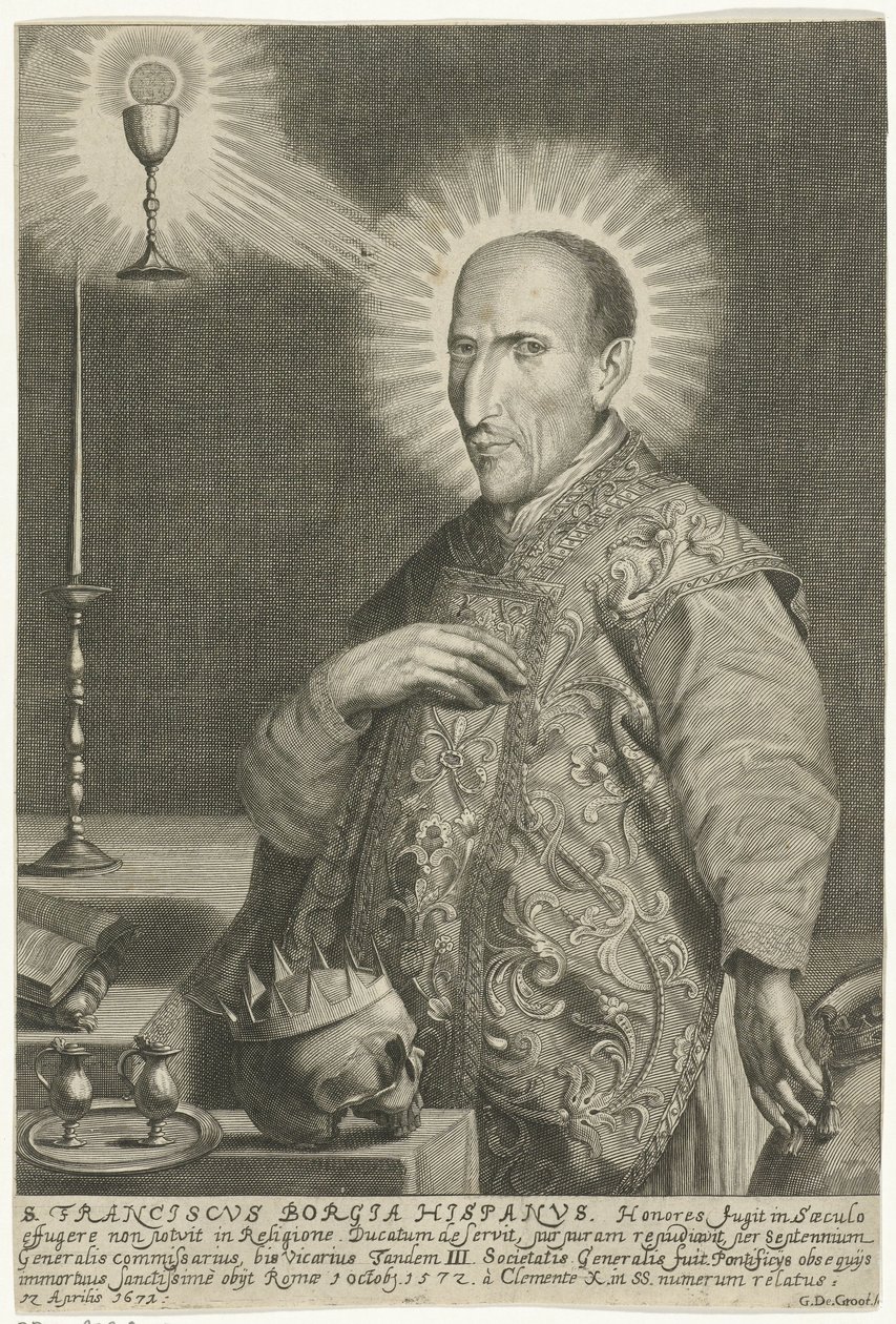 Portrett av Saint Francis Borgia av Gerard de Groos