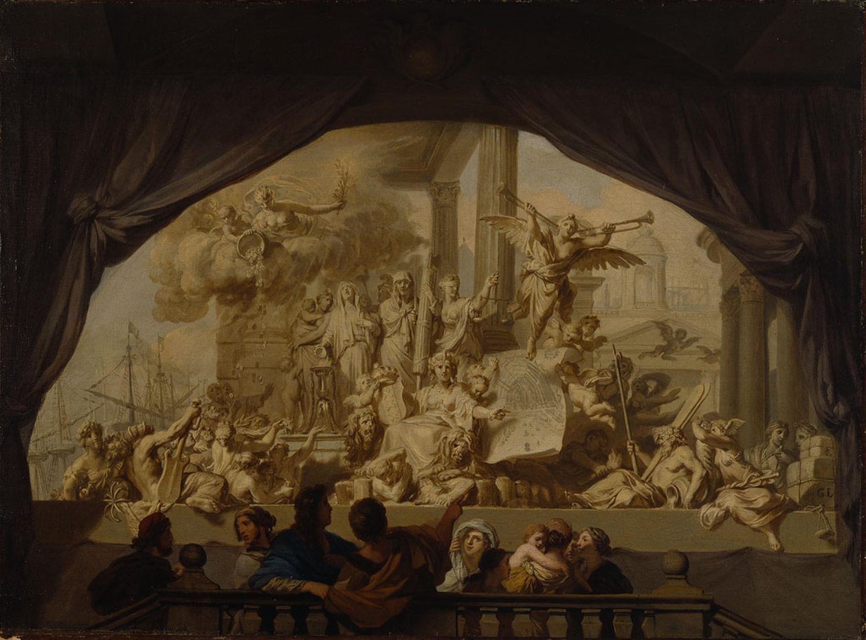 Allegori over Amsterdams berømmelse av Gerard de Lairesse