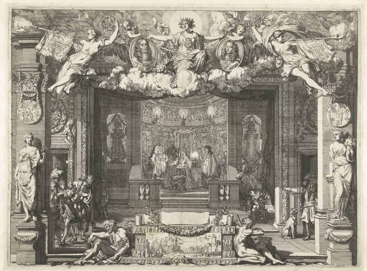 Allegori av Westminster-traktaten Allegory of Peace mellom England og De forente Nederlandene, 1674 av Gerard de Lairesse
