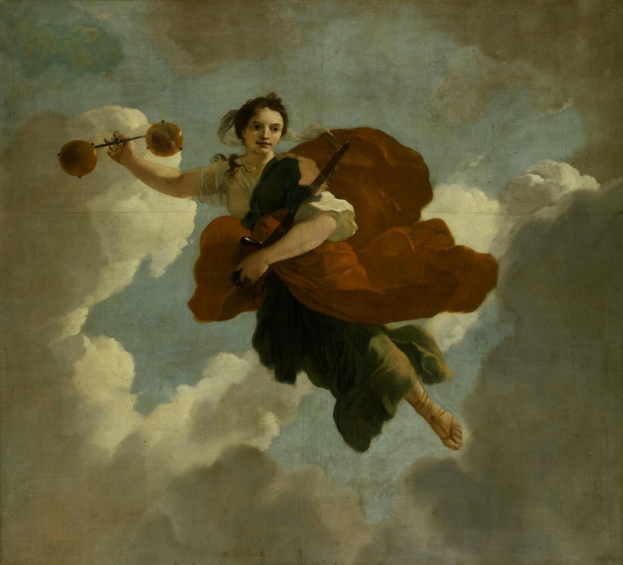Justitia: Allegorisk fremstilling av omsorgen for spedalske og tåper av Gerard de Lairesse