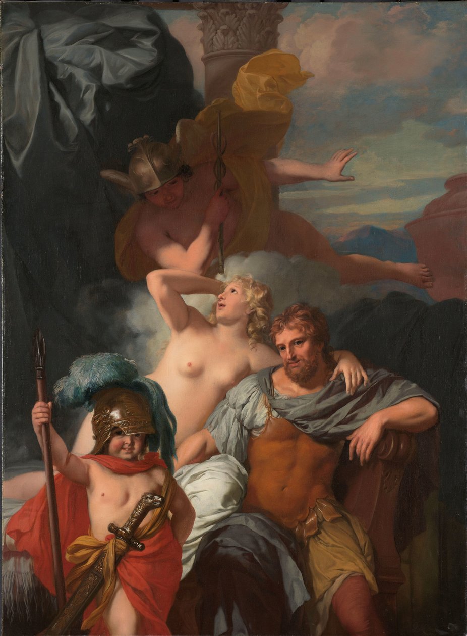 Mercury beordrer Calypso til å frigjøre Odyssevs av Gerard de Lairesse
