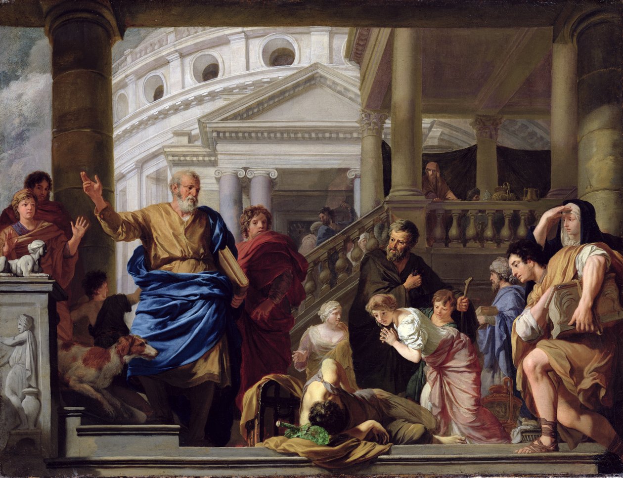 Ananias død, 1687-89 av Gerard de Lairesse