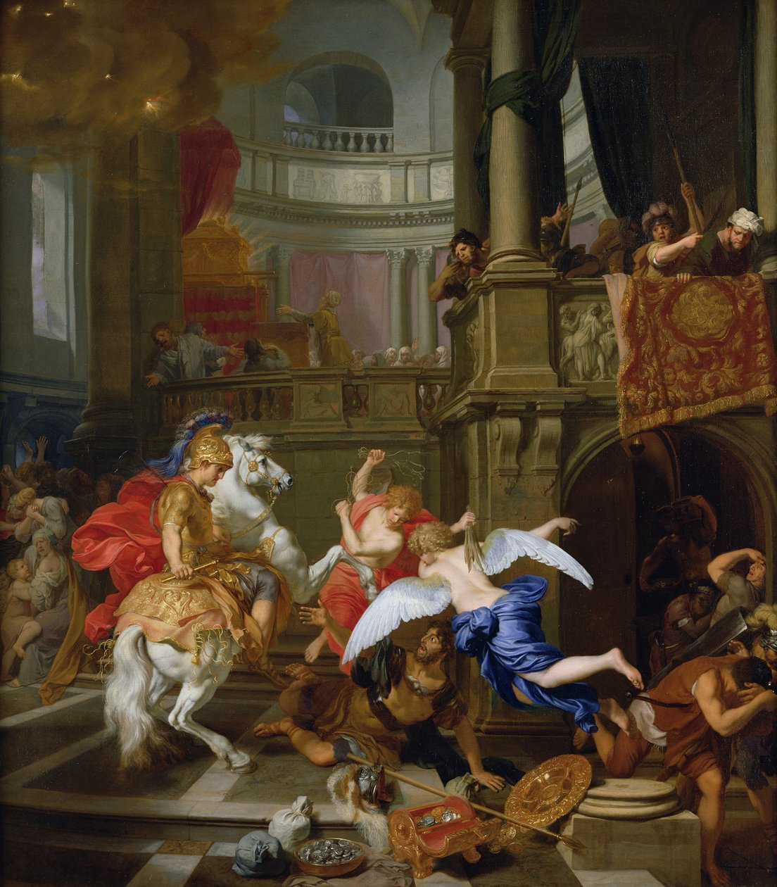 Utvisningen av Heliodorus fra tempelet, 1674 av Gerard de Lairesse