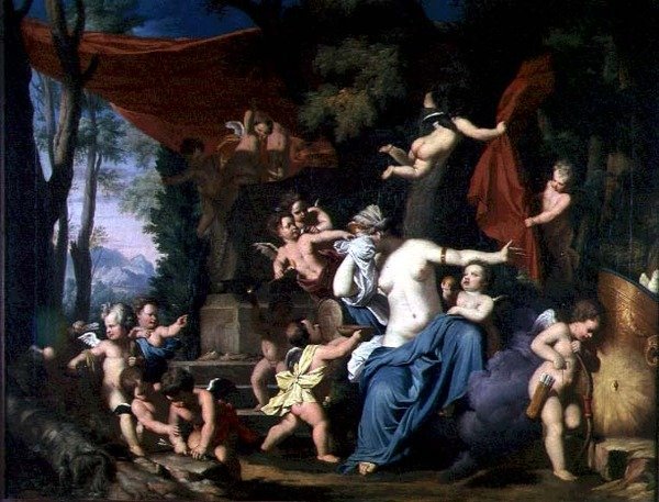 Venus Mourning Adonis (olje på lerret) av Gerard de Lairesse
