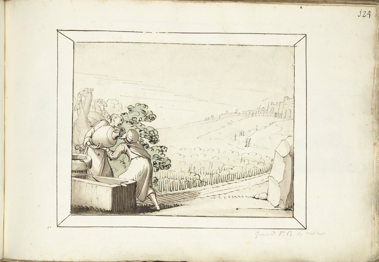 Rebecca og Eliezer ved brønnen av Gerard ter Borch (I) (possibly)