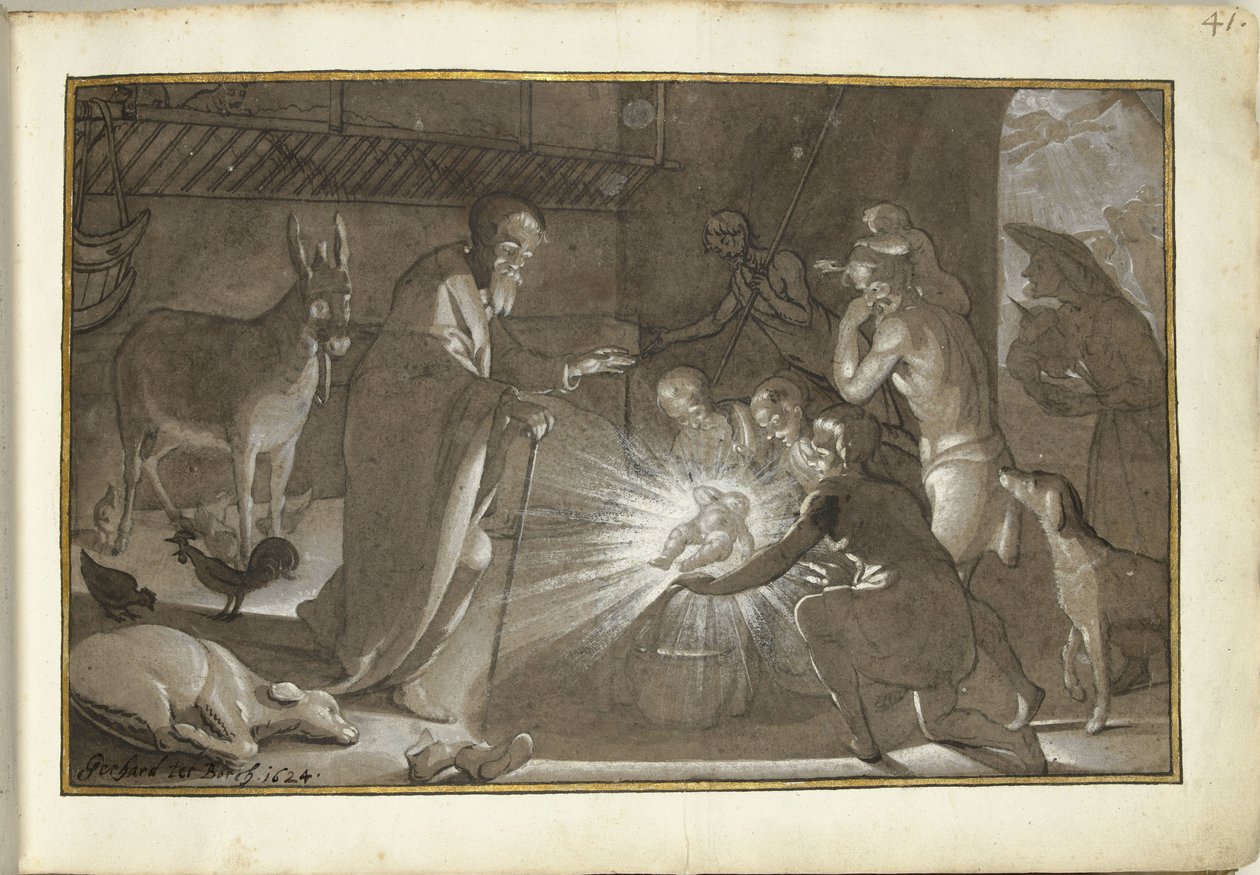 Tilbedelse av hyrdene av Gerard ter Borch