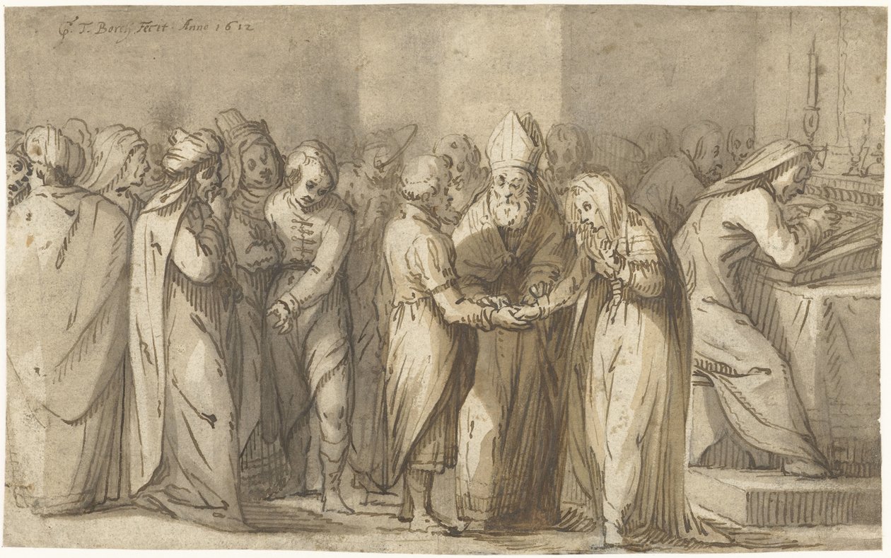 Jomfru Marias ekteskapsvelsignelse av Gerard ter Borch