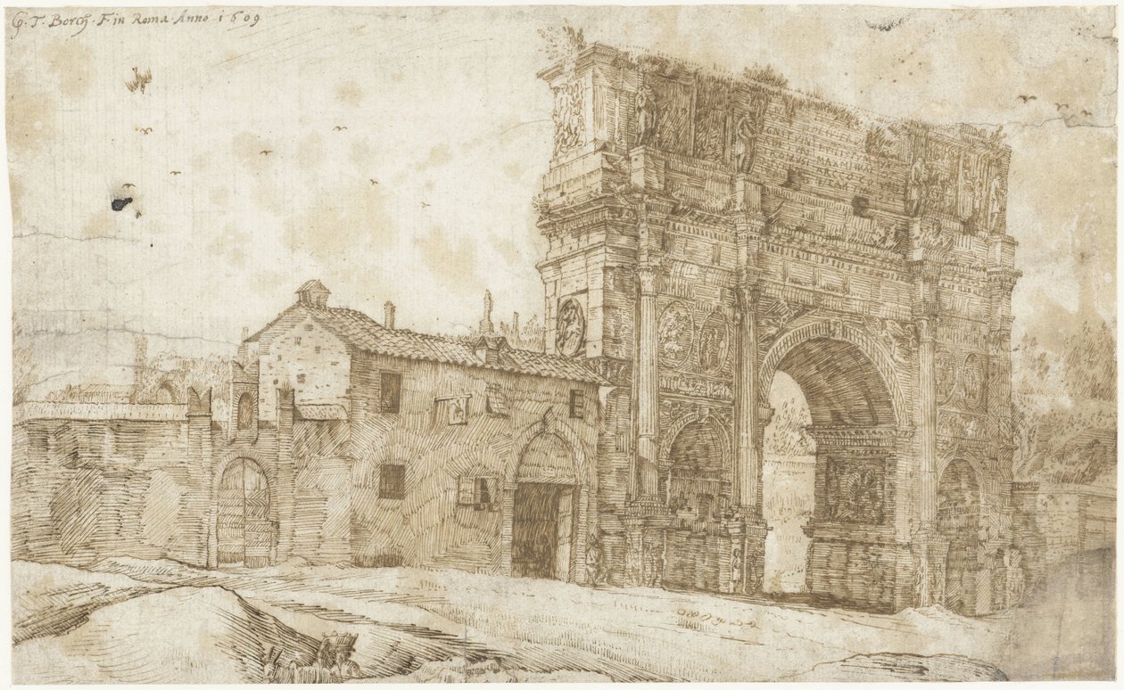 Nordsiden av Konstantinbuen, Roma av Gerard ter Borch