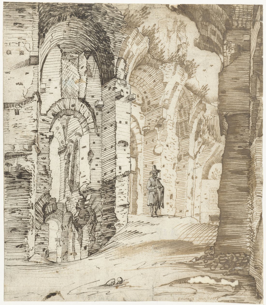 Ruinene av palassets understrukturer til Septimius Severus, Roma av Gerard ter Borch