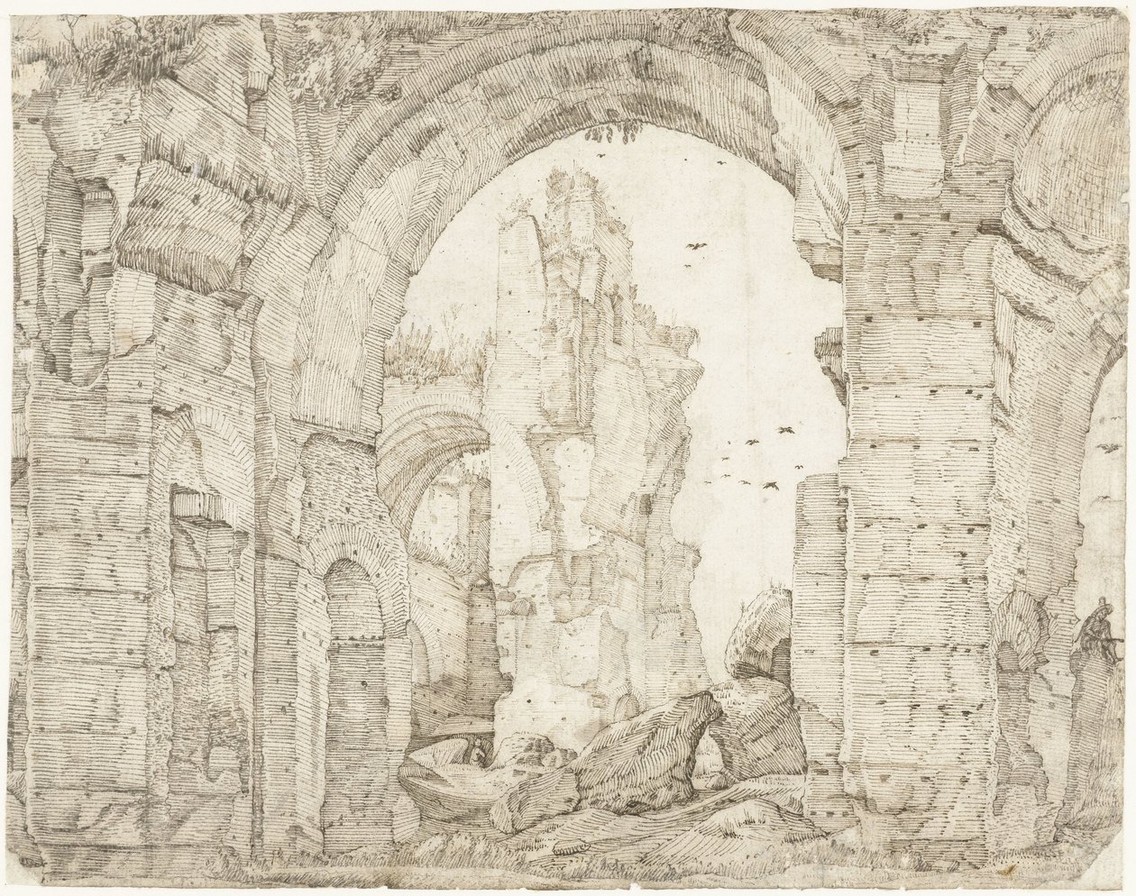Ruïnes van de therme van Caracalla, Roma av Gerard ter Borch (I)