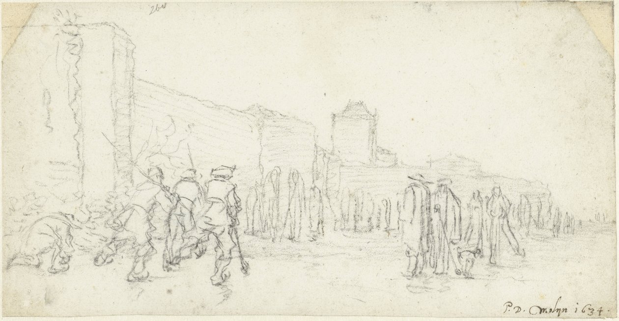 Isunderholdning på Zijlpoort i Haarlem av Gerard ter Borch (II)