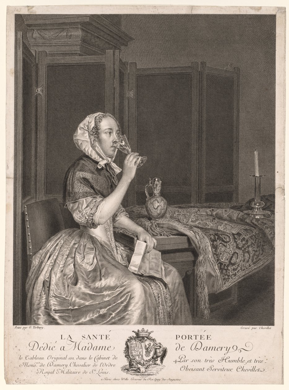 Drikker en skål av Gerard ter Borch