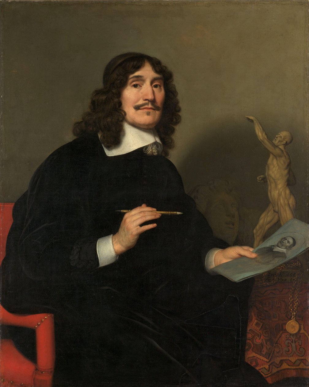 Portrett av en kunstner av Gerard van Honthorst