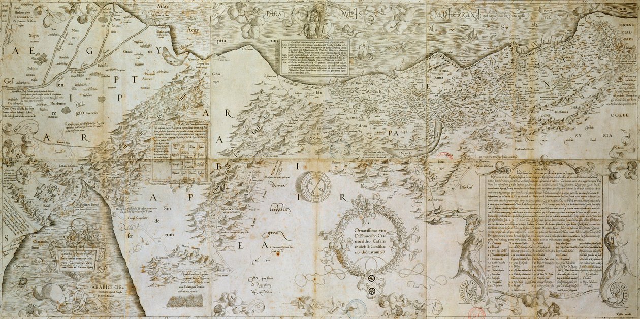 Den mest omfattende beskrivelsen av Det hellige land for forståelsen av begge testamentene, 1537 av Gerardus Mercator