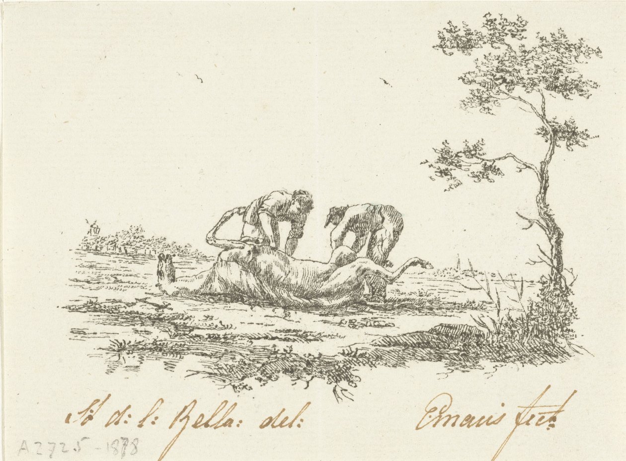 To hesteskinnere skinnerne av Gerardus Emaus de Micault (signed by artist)