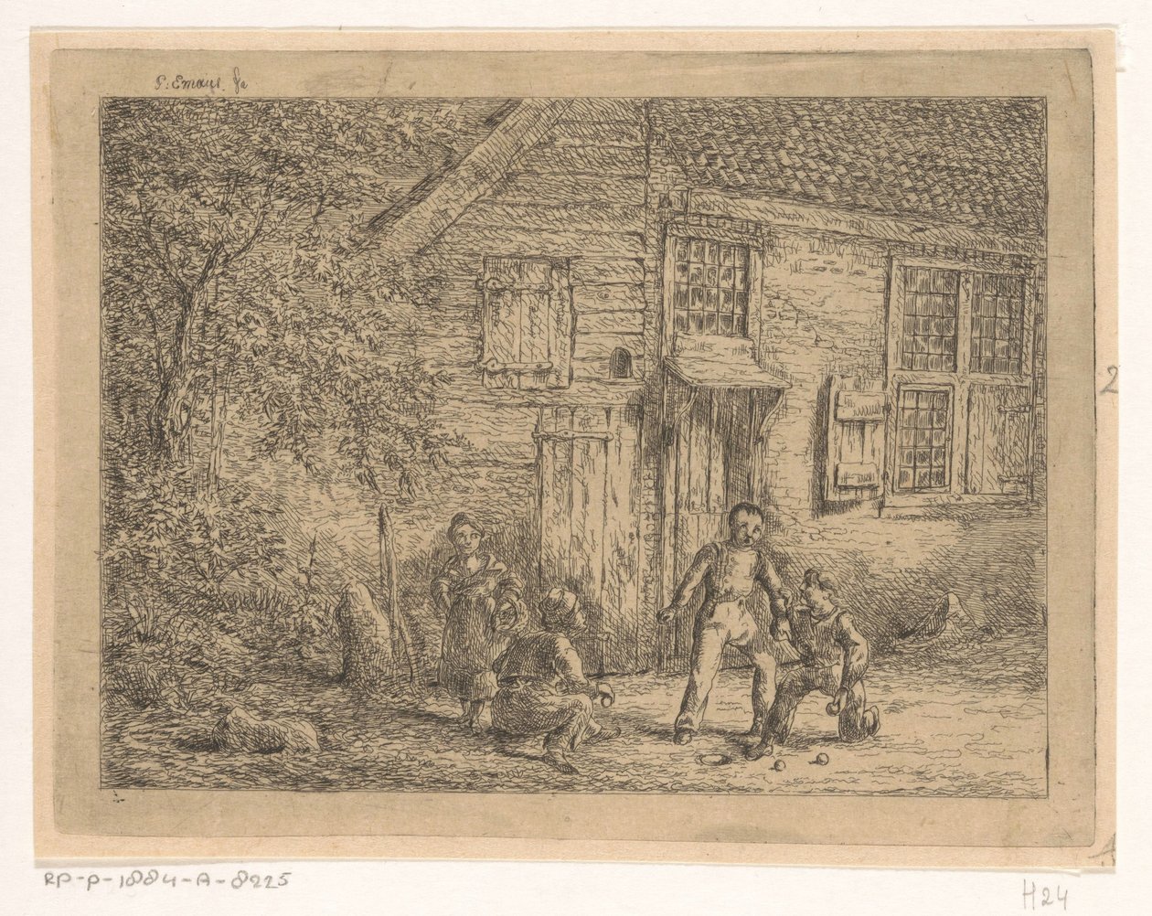 nikkende barn ballspilleren av Gerardus Emaus de Micault