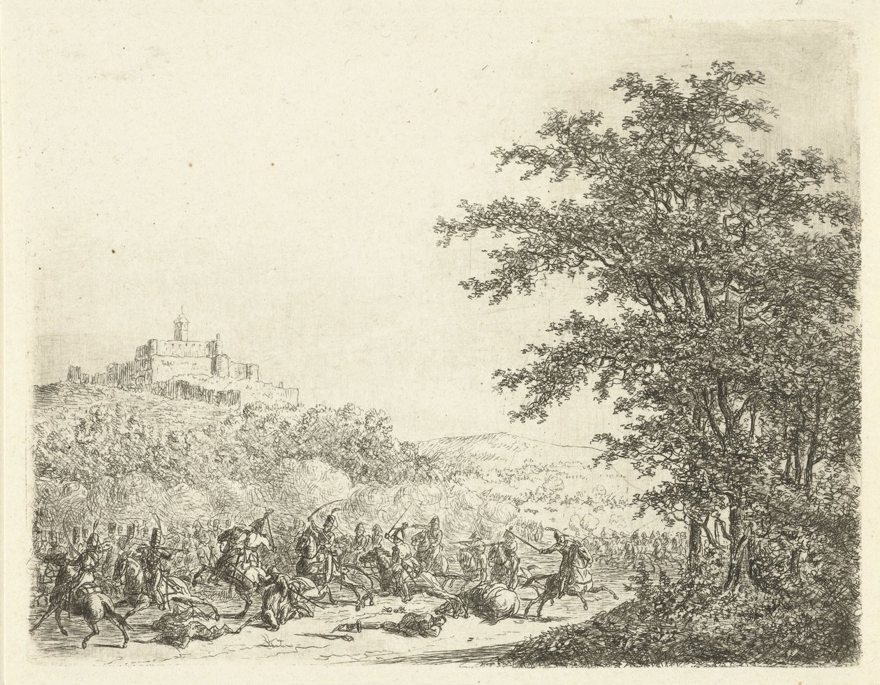 Rytterkamp ved Königstein festning Møtet ved Königstein av Gerardus Emaus de Micault
