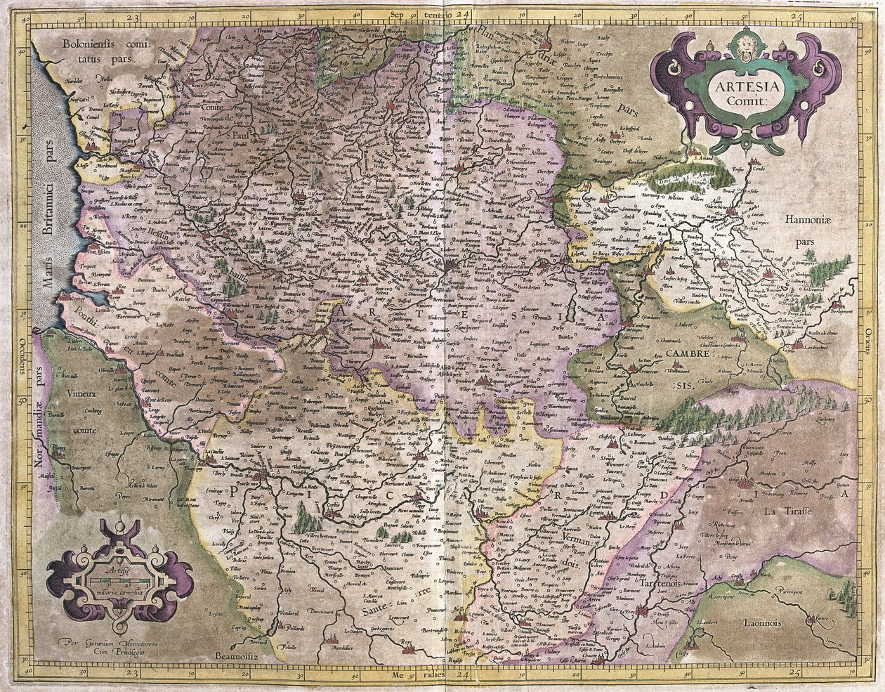 Artois, Frankrike (gravering av Gerardus Mercator