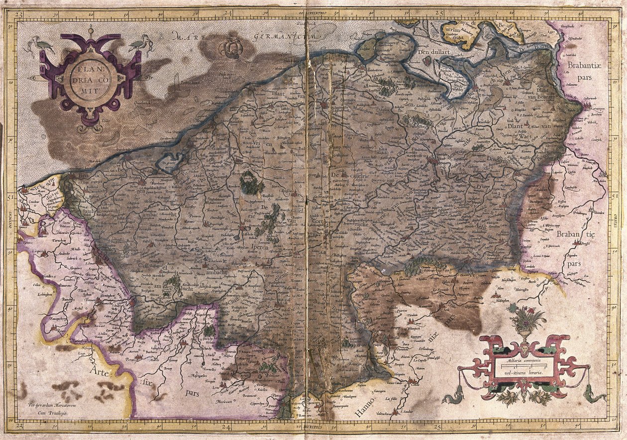 Belgia (gravering av Gerardus Mercator