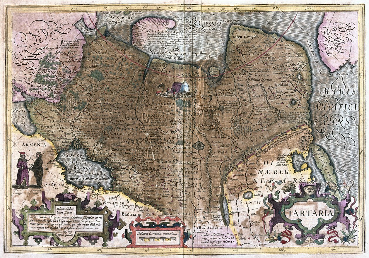 Sentral-Asia (gravering av Gerardus Mercator