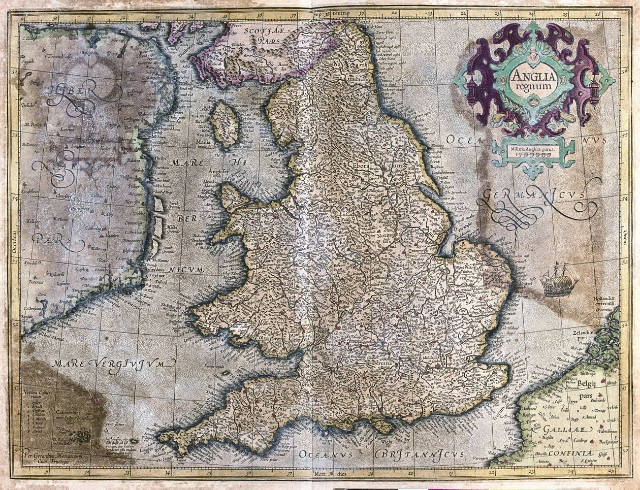 England av Gerardus Mercator