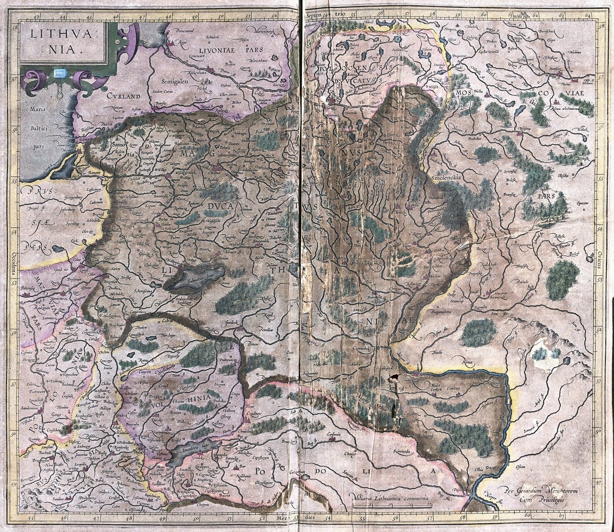 Litauen (gravering av Gerardus Mercator